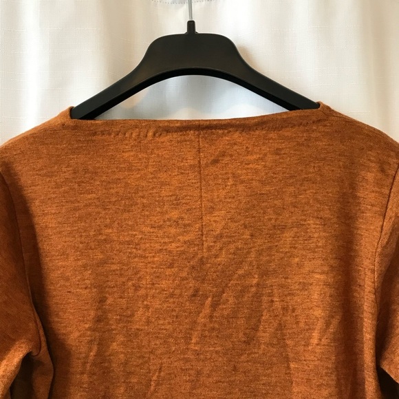 Claudine wool mix scoop neck 3/4 sleeve top - Picture 8 of 10